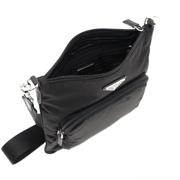 Prada Messenger Nylon Crossbody Unisex 1BH716 New - Picture 6 of 7